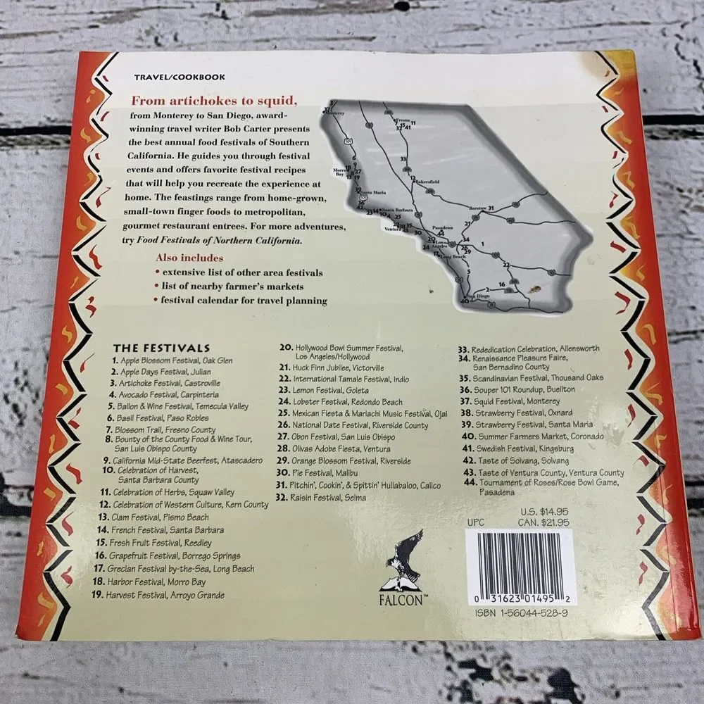 Food Festivals of‎ Southern California: Traveler's Guide & Cookbook (1997) - VG